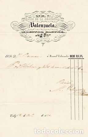Alte Rechnungen: FACTURA VALENZUELA MAESTRO SASTRE (C&Aacute;DIZ 12.01.1890) FACTURA-23