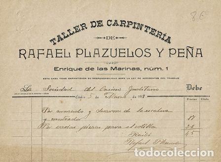 Old Invoices: FACTURA TALLER DE CARPINTER&Iacute;A RAFAEL PLAZUELOS Y PE&Ntilde;A FACTURA-29