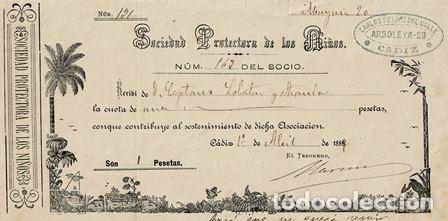 Old Invoices: FACTURA SOCIEDAD PROTECTORA DE LOS NI&Ntilde;OS (1.04.1889) FACTURA-40
