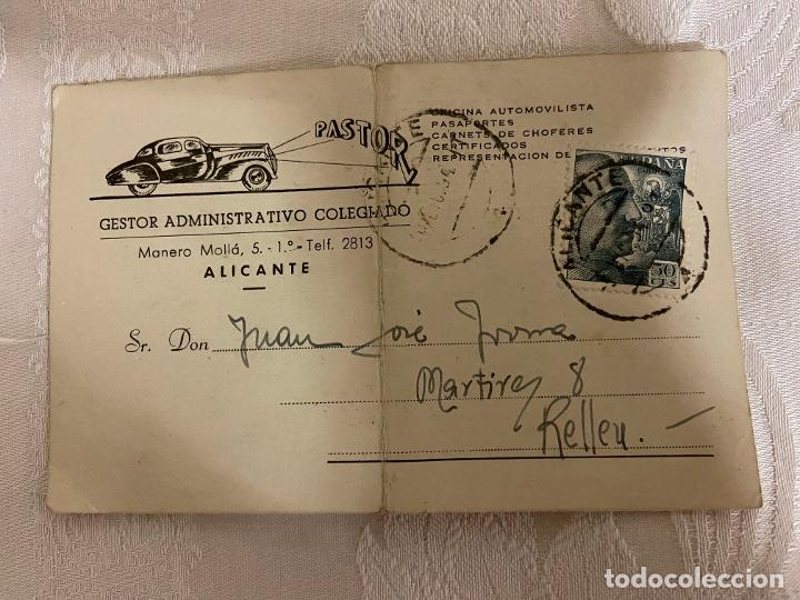 Facturas antiguas: C.44-Targeta correo Gestor&iacute;a Pastor - Foto 1