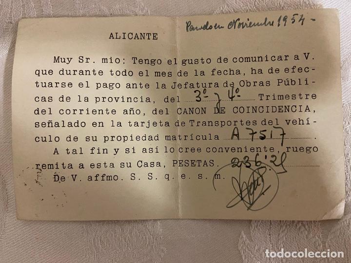 Facturas antiguas: C.44-Targeta correo Gestor&iacute;a Pastor - Foto 2