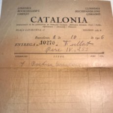 Facturas antiguas: FACTURA. LLIBRERIA CATALONIA. 1926. Lote 349615684