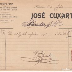 Facturas antiguas: FACTURA COMERCIAL DE CORDELERIA JOSE CUXART EN BADALONA - 1908