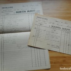 Facturas antiguas: ANTIGUAS FACTURAS MARTIN MARTI. RASETA SUQUE FUNDICION DE HIERRO REUS 1916. Lote 360401735