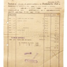 Facturas antiguas: FACTURA FÁBRICA DE PERFUMERÍA E. GAL. MADRID 1915. Lote 372264766