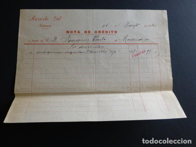 Facturas antiguas: VALENCIA FACTURA 1920 RICARDO GIL - Foto 1