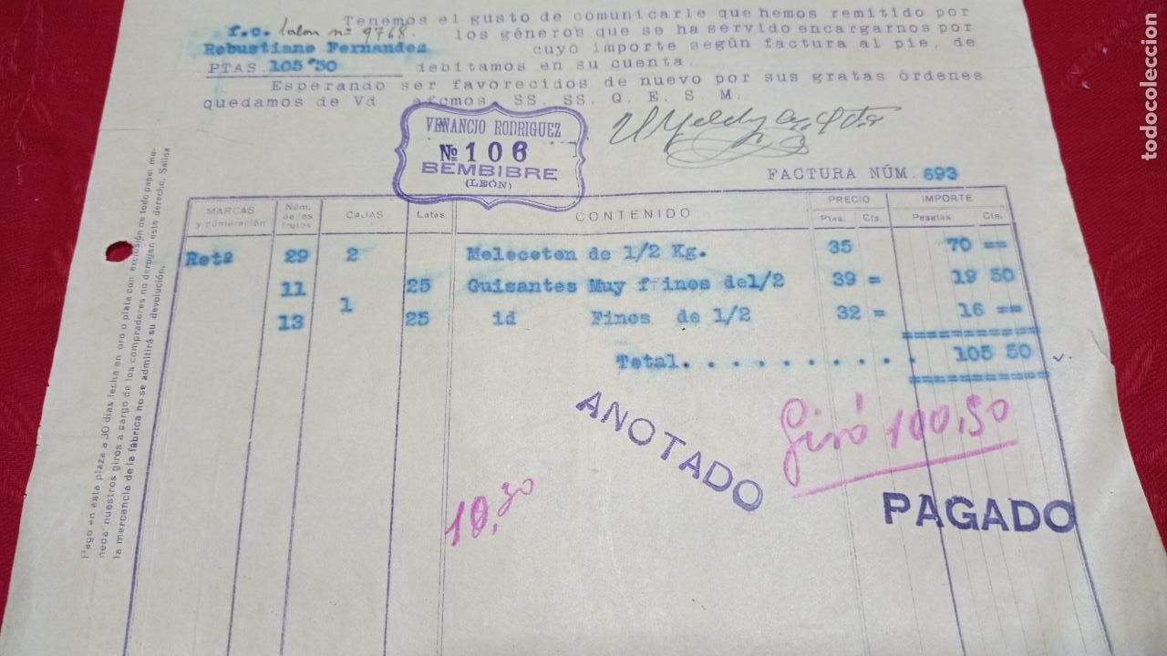 Facturas antiguas: FACTURA COMERCIAL H. AGELET Y CIA. - Foto 2