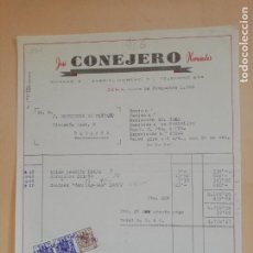 Facturas antiguas: FACTURA. JUGUETES Y ACCESORIOS. JOSE CONEJERO HERNANDEZ. DENIA, ALICANTE. 1962.. Lote 402323604