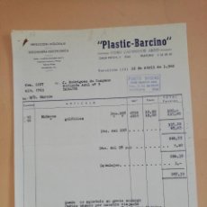 Facturas antiguas: FACTURA. PLASTIC-BARCINO. PEDRO CASAMAYOR ARDID. BARCELONA, 1962.. Lote 402323824