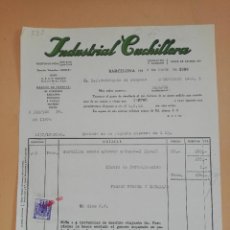 Facturas antiguas: FACTURA. INDUSTRIAL CUCHILLERIA. BARCELONA, 1962.. Lote 402324219