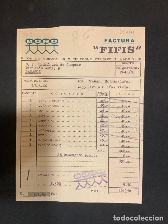 Facturas antiguas: FACTURA. MORO. FIFIS. MADRID. 1966. - Foto 1