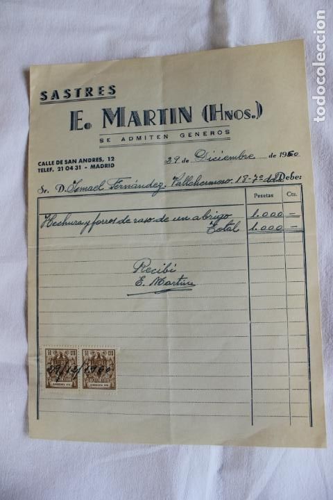 Alte Rechnungen: SASTRES E. MARTIN HERMANOS MADRID, 1960