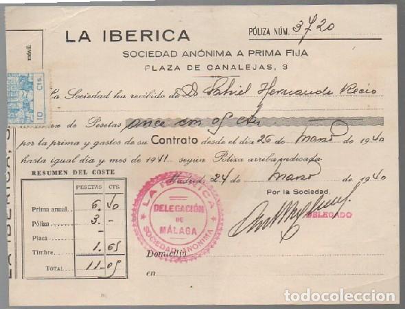 Factures anciennes: FACTURA LA IB&Eacute;RICA SOCIEDAD AN&Oacute;NIMA A PRIMA FIJA FACTURA-334