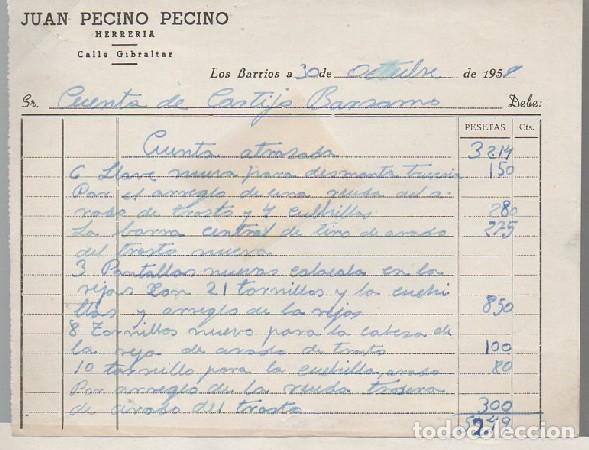 Factures anciennes: FACTURA JUAN PECINO PECINO HERRER&Iacute;A (LOS BARRIOS OCTUBRE 1959) FACTURA-340