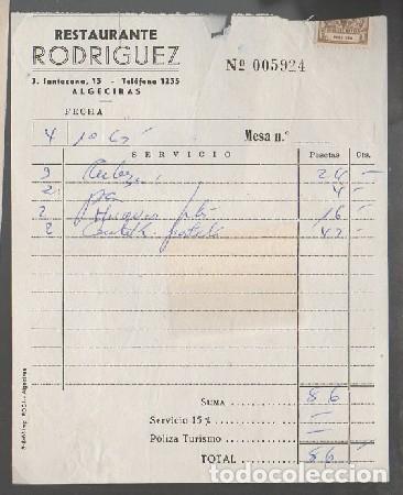 Old Invoices: FACTURA RESTAURANTE RODR&Iacute;GUEZ (ALGECIRAS) FACTURA-372