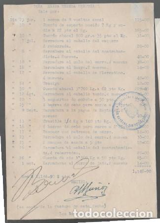Old Invoices: FACTURA DO&Ntilde;A MAR&Iacute;A TERESA URRUTIA (LOS BARRIOS OCTUBRE 1958) FACTURA-373