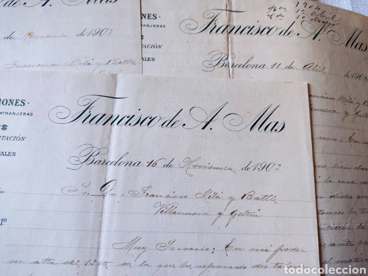 Facturas antiguas: Cartas comerciales antiguas 1903-04 - Foto 3