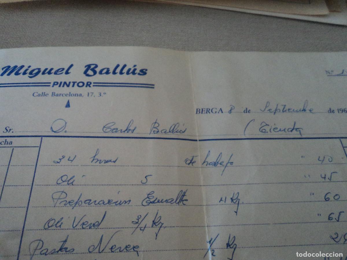 Facturas antiguas: factura de pintor, berga 1967 - Foto 1
