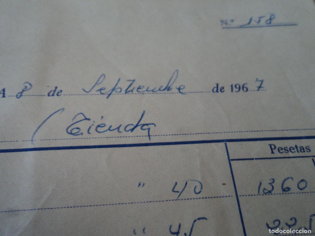 Facturas antiguas: factura de pintor, berga 1967 - Foto 2