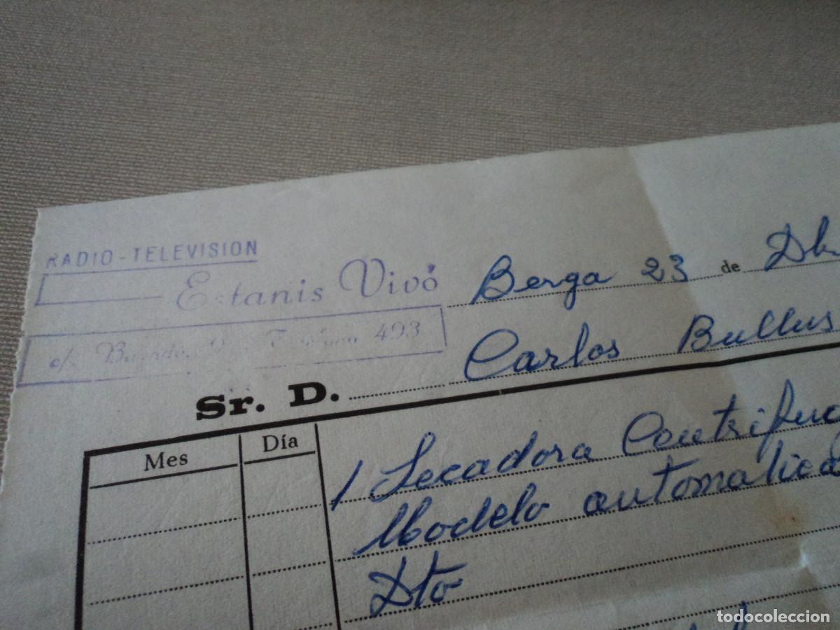 Old Invoices: factura de radio-television, estanis vivo, berga 1967