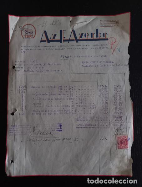 Factures anciennes: FACTURA DEL A&Ntilde;O 1948, FERRETERIA A. Y F. AYERBE, EIBAR, A.S.P.I