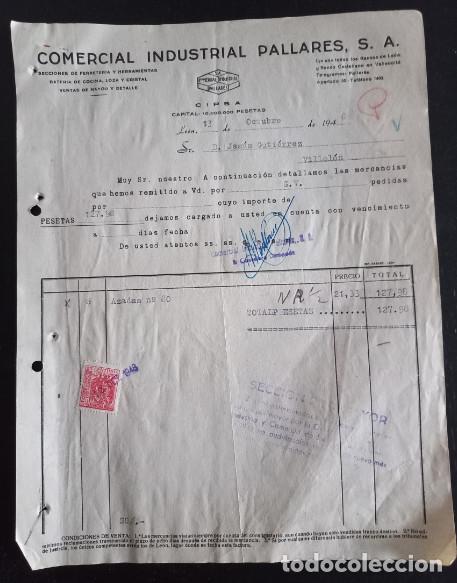 Factures anciennes: FACTURA DEL A&Ntilde;O 1948, COMERCIAL INDUSTRIAL PALLARES S.A. CIPSA, LEON, 4&ordf;