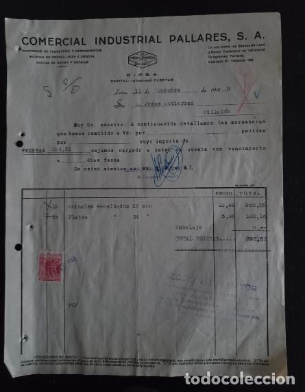 Factures anciennes: FACTURA DEL A&Ntilde;O 1948, COMERCIAL INDUSTRIAL PALLARES S.A. CIPSA, LEON, 5&ordf;