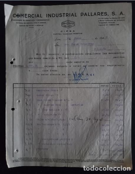Factures anciennes: FACTURA DEL A&Ntilde;O 1948, COMERCIAL INDUSTRIAL PALLARES S.A. CIPSA, LEON, 9&ordf;