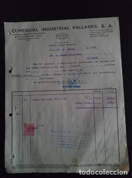 Factures anciennes: FACTURA DEL A&Ntilde;O 1948, COMERCIAL INDUSTRIAL PALLARES S.A. CIPSA, LEON, 11&ordf;