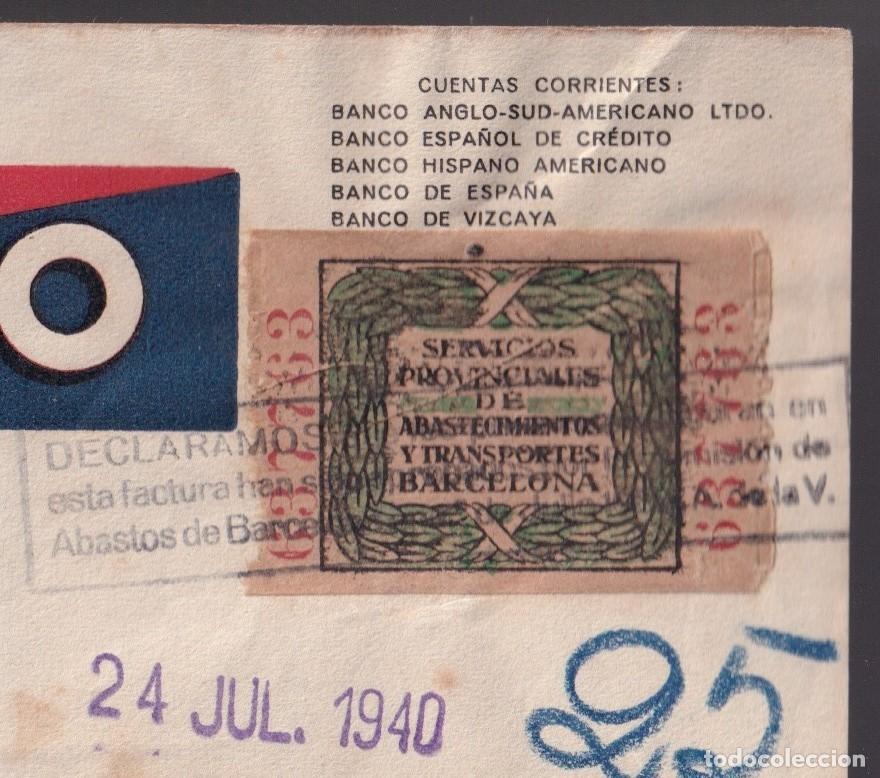 Facturas antiguas: Barcelona. *Cinzano* Fecha 1940. - Foto 2