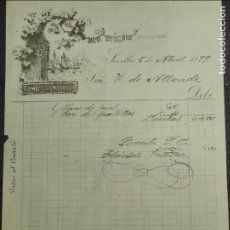 Facturas antiguas: RAMOS HERMANOS - BAZAR SEVILLANO - SEVILLA 1899 - 28X21