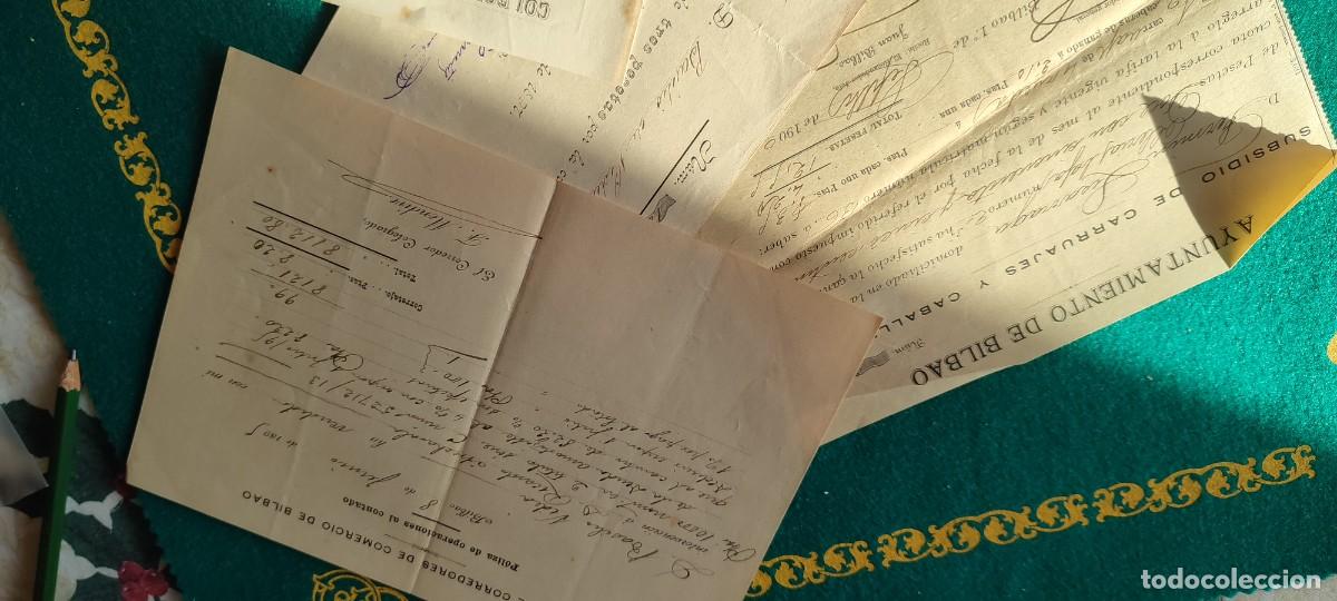 Facturas antiguas: Lote documentos y facturas Bilbao 1896 - Foto 2