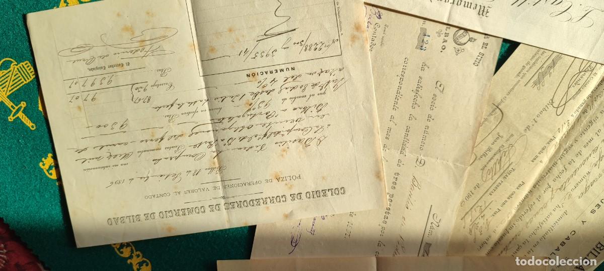 Facturas antiguas: Lote documentos y facturas Bilbao 1896 - Foto 3