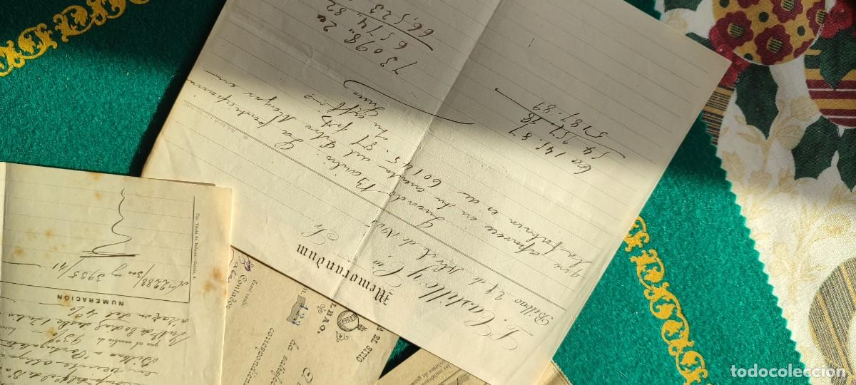 Facturas antiguas: Lote documentos y facturas Bilbao 1896 - Foto 4