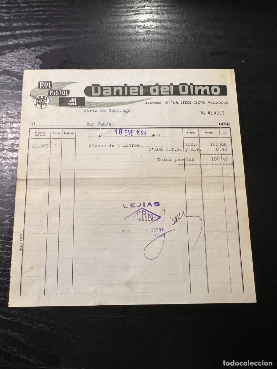 Facturas antiguas: FACTURA. DANIEL DEL OLMO. VALLADOLID, 1969 - Foto 1
