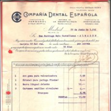 Facturas antiguas: 1936. COMPAÑIA DENTAL ESPAÑOLA (MADRID). ANTIGUA FACTURA
