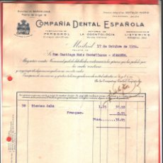 Facturas antiguas: 1934. COMPAÑIA DENTAL ESPAÑOLA (MADRID). ANTIGUA FACTURA