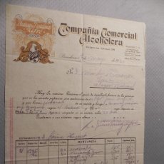 Facturas antiguas: ANTIGUA FACTURA COMERCIAL. CÍA. C. ALCOHOLERA. BARCELONA. AÑO 1924 (00012)
