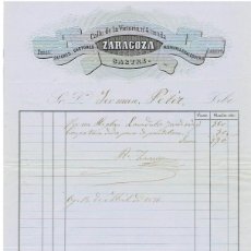 Fatture antiche: FA8109. DOCUMENTOS. 1856, FACTURA COMERCIAL DE LA EMPRESA ZARAGOZA SASTRE