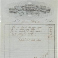 Fatture antiche: FA8115. DOCUMENTOS. 1866, FACTURA COMERCIAL DE LA EMPRESA ZARAGOZA SASTRE