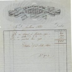 Fatture antiche: FA8116. DOCUMENTOS. 1866, FACTURA COMERCIAL DE LA EMPRESA ZARAGOZA SASTRE