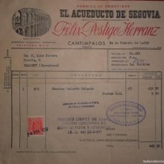 Facturas antiguas: FABRICA DE EMBUTIDOS EL ACUEDUCTO DE SEGOVIA FÉLIX POSTIGO HERRANZ-CANTIMPALOS-1959.
