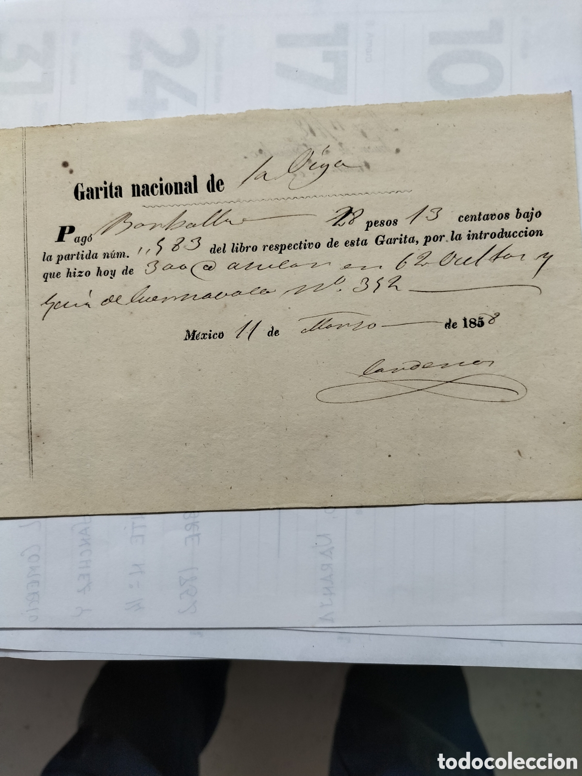 Facturas antiguas: M&eacute;xico. Factura de 1858 - Foto 1