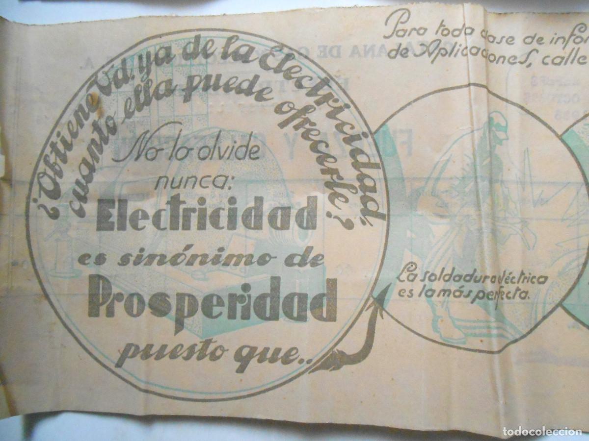 Facturas antiguas: Dos recibos de la luz, Barcelona 1935 - Foto 3