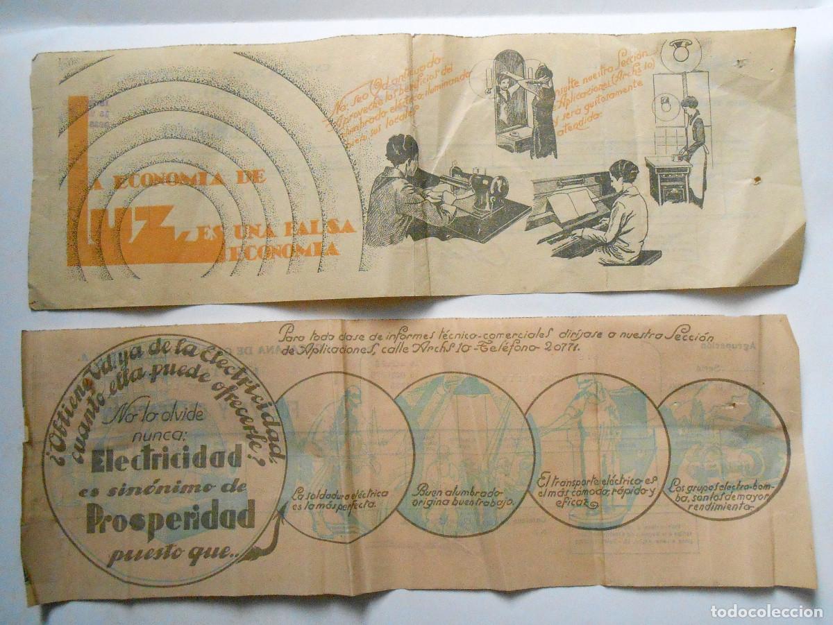Facturas antiguas: Dos recibos de la luz, Barcelona 1935 - Foto 5