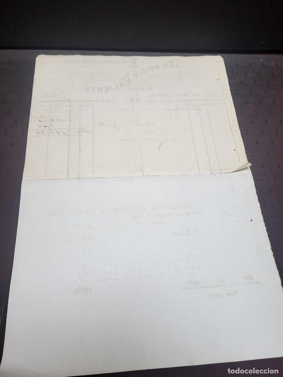 Facturas antiguas: LIBRAMIENTO PAGO MINA IBERIA LORCA A EFECTOS NAVALES JOAQUIN VALIENTE 1877 - Foto 3