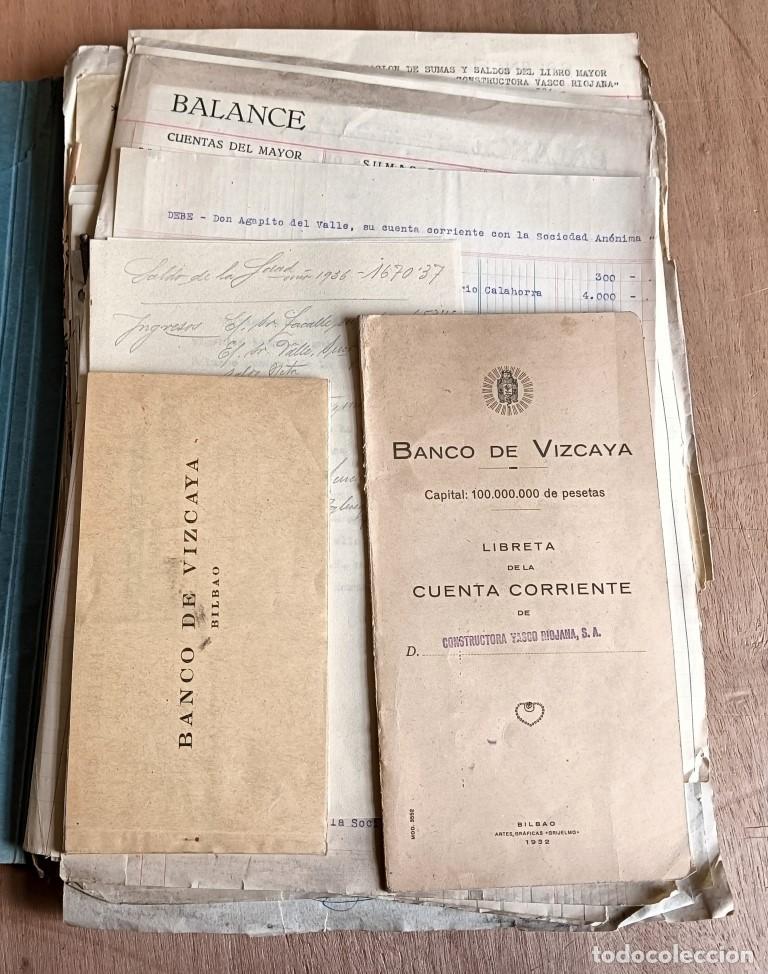 Facturas antiguas: lote de documentaci&oacute;n CONSTRUCTORA VASCO RIOJANA 1934 al 1939 - Foto 1