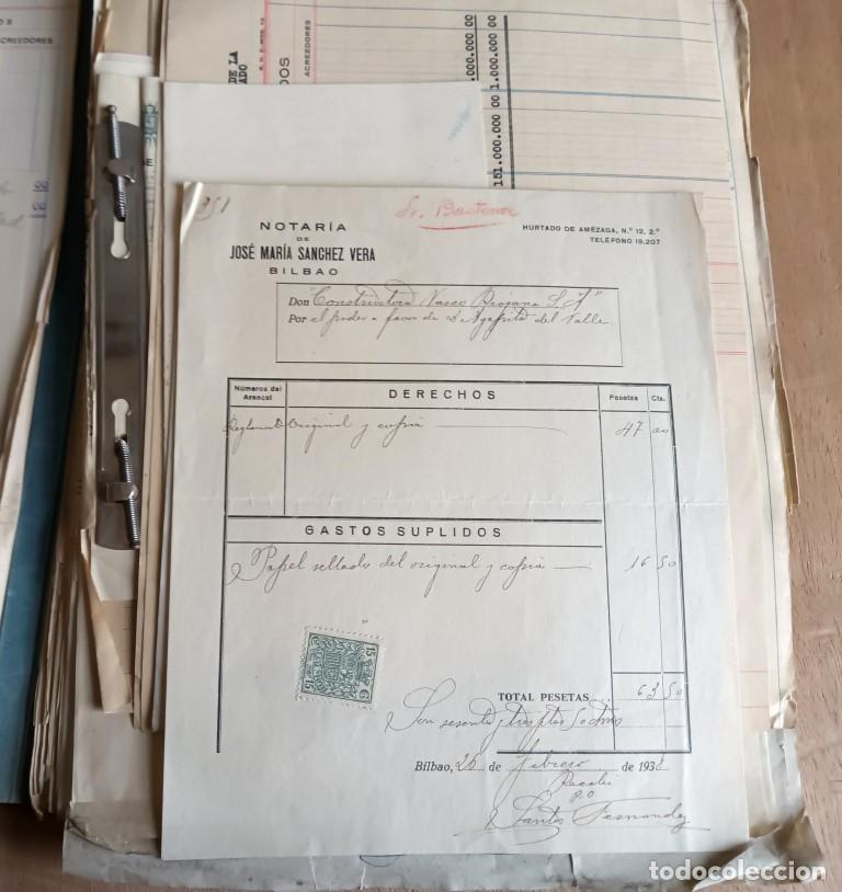 Facturas antiguas: lote de documentaci&oacute;n CONSTRUCTORA VASCO RIOJANA 1934 al 1939 - Foto 4