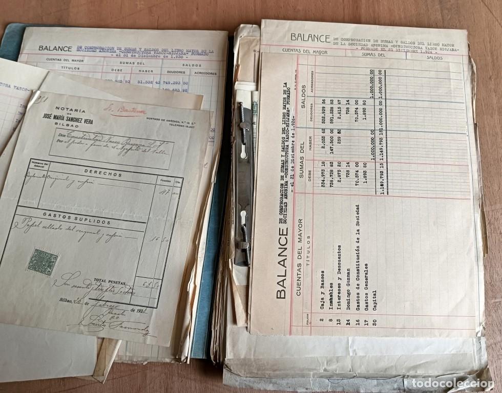 Facturas antiguas: lote de documentaci&oacute;n CONSTRUCTORA VASCO RIOJANA 1934 al 1939 - Foto 5
