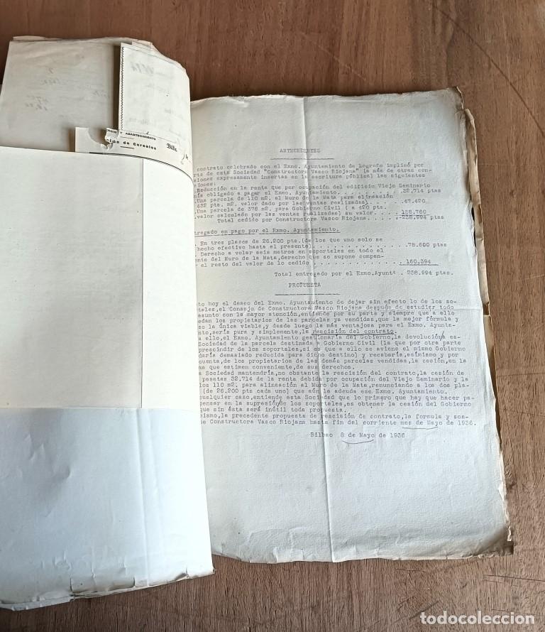 Facturas antiguas: lote de documentaci&oacute;n CONSTRUCTORA VASCO RIOJANA 1934 al 1939 - Foto 10